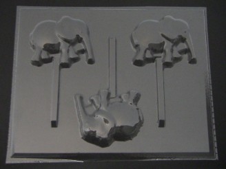 681 Elephant Chocolate or Hard Candy Lollipop Mold